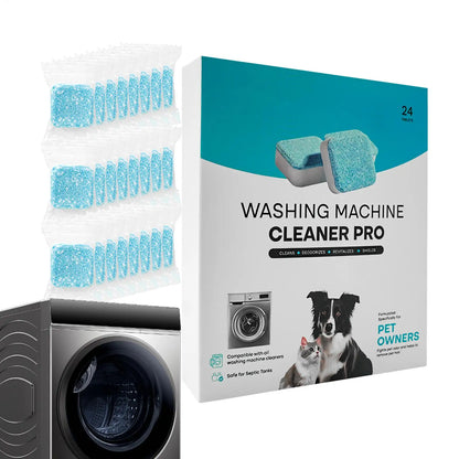 24Pcs Washing Machine Cleaner Powerful Descaling and Deodorizing Effervescent Tablets Domestic Cleaning For Machines Tank Home