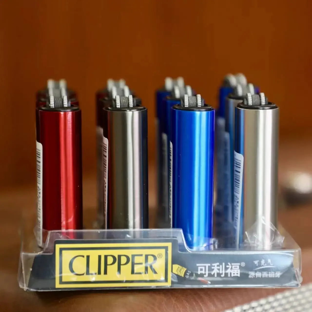 Zapalniczka CLIPPER z Młynkiem - Metalowa Gazowa Wielokrotnego Użytku