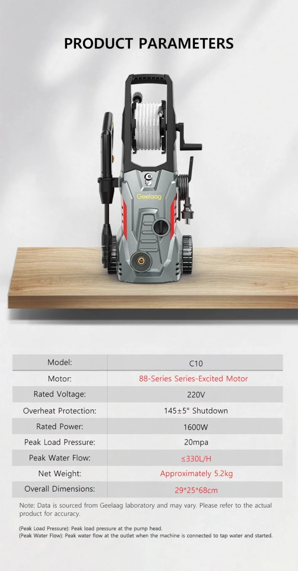 Myjka YOHON 1600W - High Pressure Speed Wash Machine Induction Motor Multi Water Source Car Cleaning