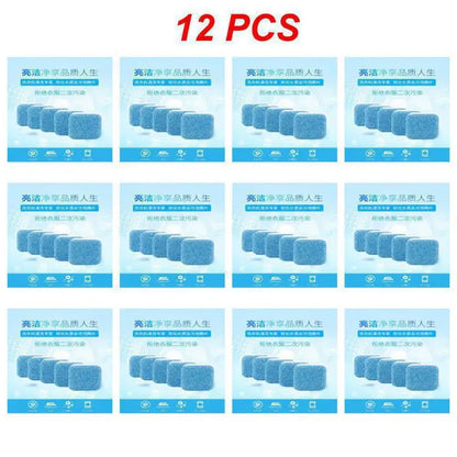 1/12/24PCS Tablets Washing Machine Effervescent Tablets Cleaner Laundry Deep Cleaning Remove Odor Decontamination Tablets