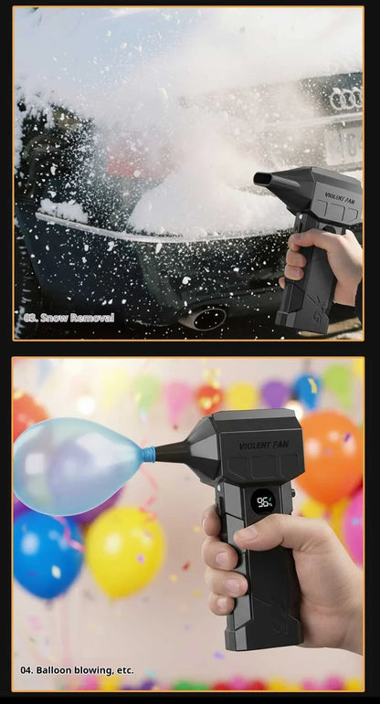 Dmuchawa 990000RPM Turbo - Powerful Air Blower Brushless Motor 198km/h Display Vacuum Kit