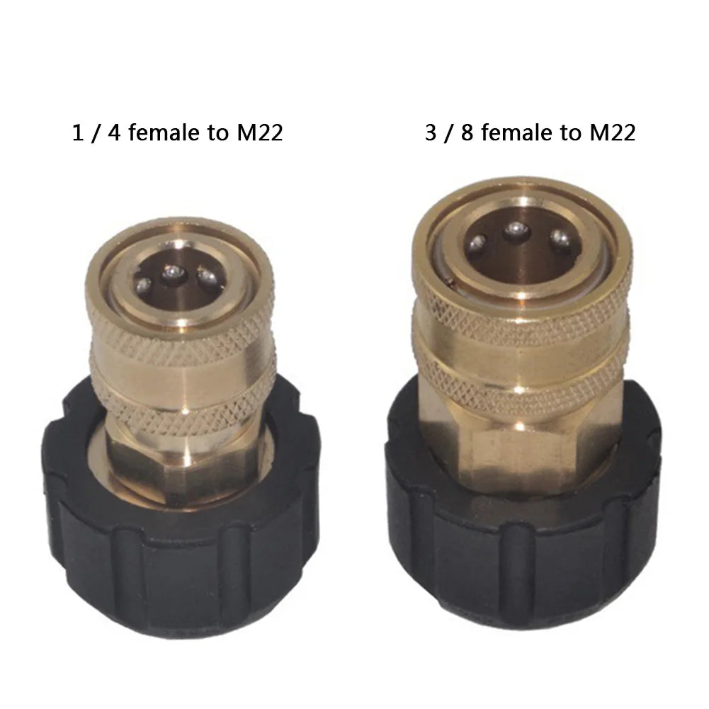 Adapter 1/4 3/8 Quick Connect Female M22 14-15mm - Pressure Washer 5000PSI Gun Adapter