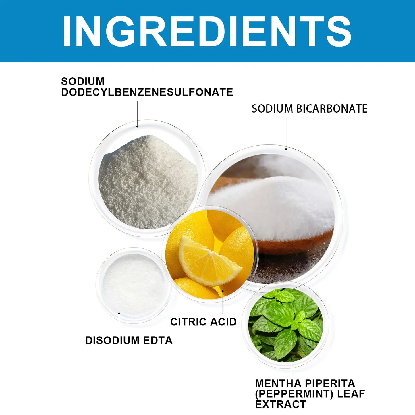 5g Washing Machine Cleaner Tablets, Effervescent Deep Cleaning & Deodorizing for Front/Top Load Washers, Removes Dirt & Odors