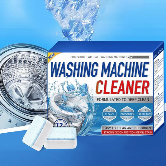 Washing Machine Cleaner Tablets Deep Cleaning Tablet for Washing Machines Safe Deodorizer Cleans Inside Drum Laundry Tub Seal