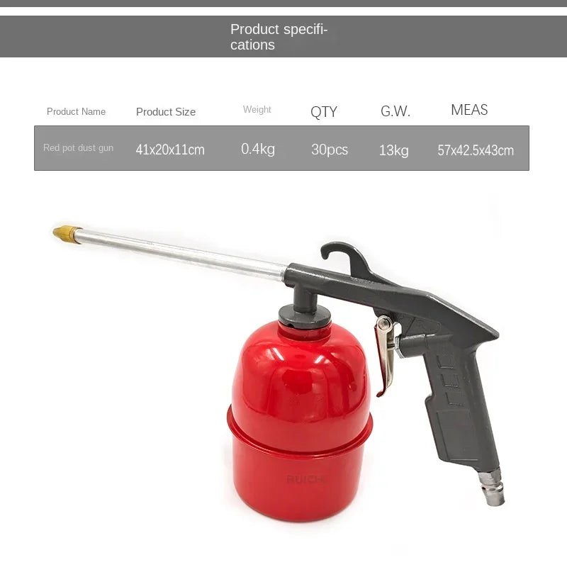 Pistolet Czyszczący Cynk - Pneumatic Car Engine Cleaning Gun Oil Channel Red Pot Gray Repair