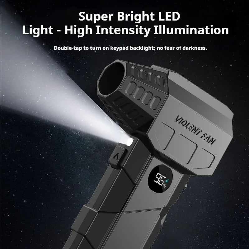 Dmuchawa 990000RPM Turbo - Powerful Air Blower Brushless Motor 198km/h Display Vacuum Kit