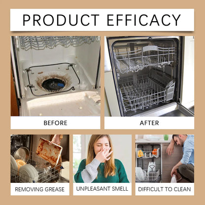 6PCS Dishwasher Cleaning Tablets - Deep Clean & Deodorize - Remove Grease & Limescale - Safe for All Dishwasher Brands