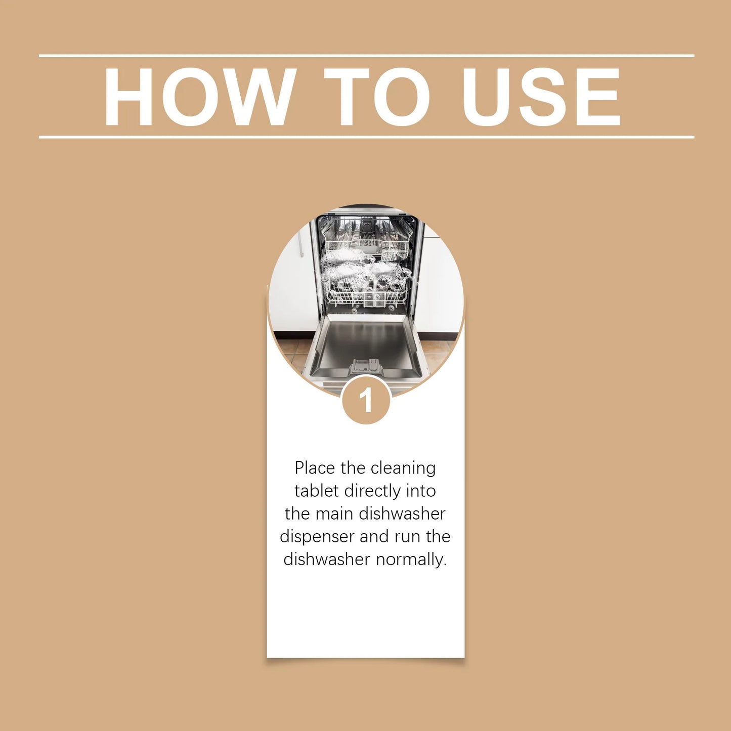 6PCS Dishwasher Cleaning Tablets - Deep Clean & Deodorize - Remove Grease & Limescale - Safe for All Dishwasher Brands