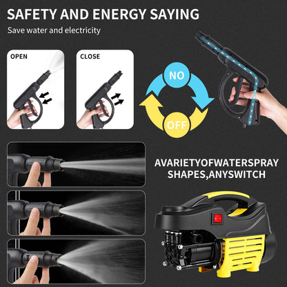 Myjka Ciśnieniowa 4800W 200Bar - Profesjonalna Przenośna Myjnia Samochodowa