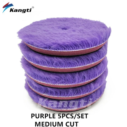 Gąbka Polerska z Wełny Jagnięcej 125mm/150mm - Pad do Woskowania i Polerowania Auta