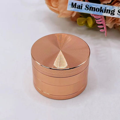 Metalowy Młynek do Ziół i Przypraw 4-Warstwowy - Ręczny Grinder 40/50mm ze Stopu Cynku