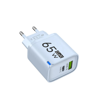 Ładowarka GaN 65W PD USB Type C - Szybka dla iPhone Xiaomi Huawei Samsung OnePlus