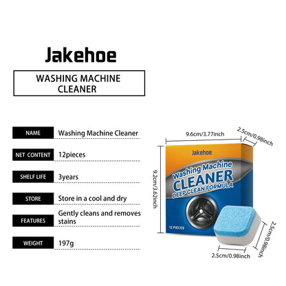 Powerful Washing Machine Cleaner Tablets - Deep Cleans, Removes Tough Stains & Limescale, Eliminates Odor & Mold