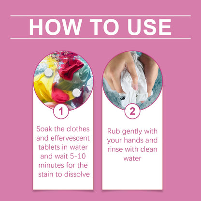 Jakehoe Clothing Stain Remover Effervescent Tablets for Household Clothing Stain Remover, Fragrance Retention, and Cleaning