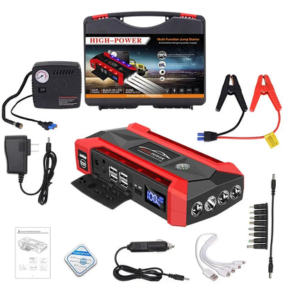 Rozrusznik 30000mAh Przenośny - Jump Starter 12V Benzyna Diesel Powerbank Awaryjny