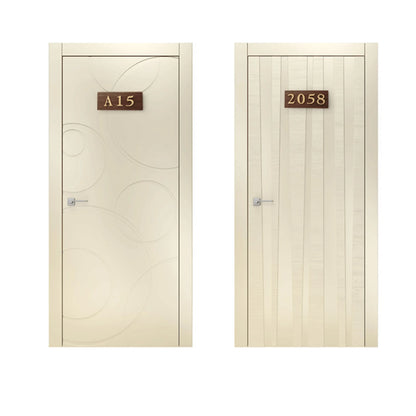 Mosiężne Numery Domowe i Litery - Samoprzylepne Znaki Ścienne 0-9 A-Z Złote