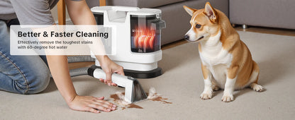 Lubluelu V8 Myjący Odkurzacz Dywanów 800W - Gorąca Woda 60°C, Silne Ssanie 15kPa