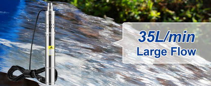 Pompa Głębinowa SucceBuy 370W/550W/750W/1100W - Stal Nierdzewna Deep Well Submersible