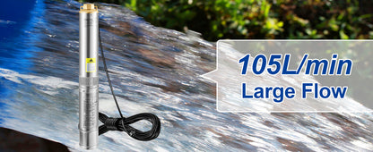 Pompa Głębinowa SucceBuy 370W/550W/750W/1100W - Stal Nierdzewna Deep Well Submersible