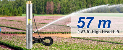 Pompa Głębinowa SucceBuy 370W/550W/750W/1100W - Stal Nierdzewna Deep Well Submersible