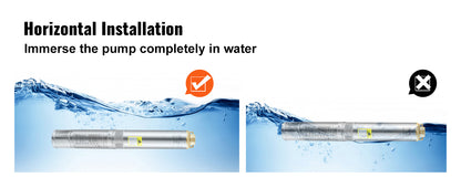 Pompa Głębinowa SucceBuy 370W/550W/750W/1100W - Stal Nierdzewna Deep Well Submersible